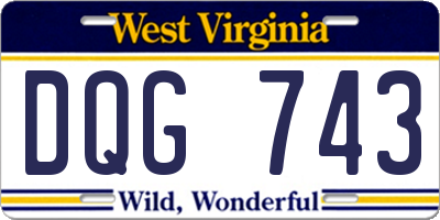 WV license plate DQG743
