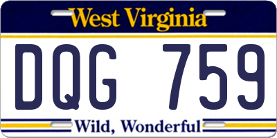 WV license plate DQG759