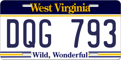 WV license plate DQG793