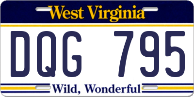 WV license plate DQG795