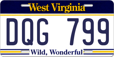 WV license plate DQG799