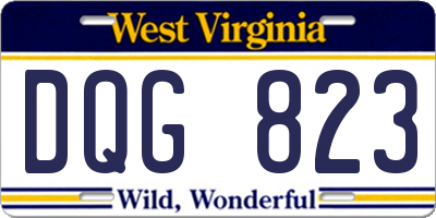 WV license plate DQG823
