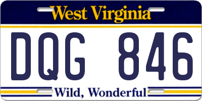 WV license plate DQG846