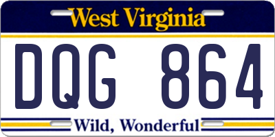 WV license plate DQG864