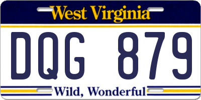 WV license plate DQG879
