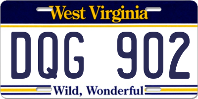WV license plate DQG902
