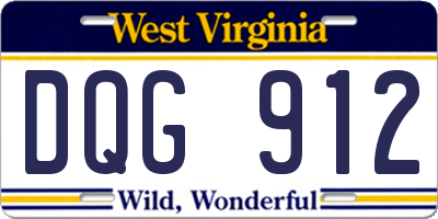 WV license plate DQG912