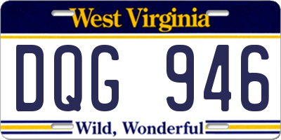 WV license plate DQG946