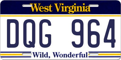 WV license plate DQG964