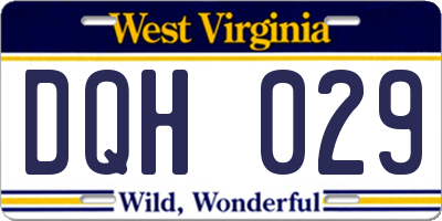 WV license plate DQH029