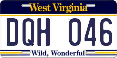 WV license plate DQH046