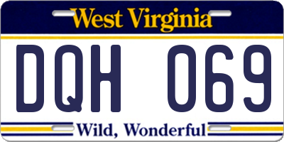 WV license plate DQH069