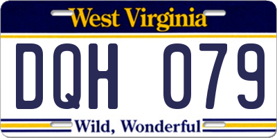 WV license plate DQH079
