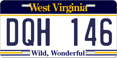 WV license plate DQH146