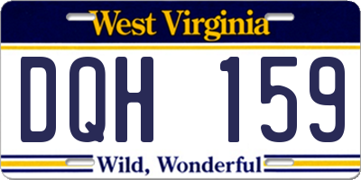WV license plate DQH159