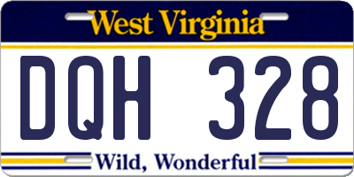 WV license plate DQH328