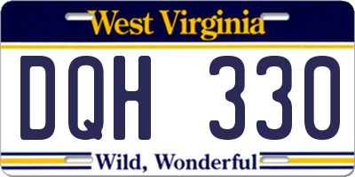 WV license plate DQH330