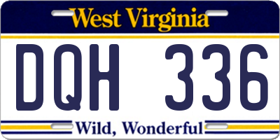 WV license plate DQH336