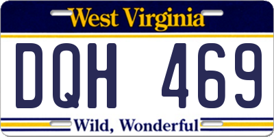 WV license plate DQH469