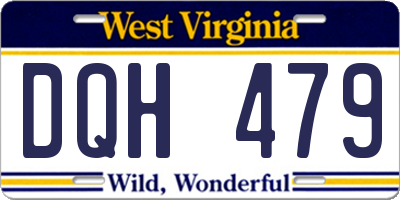 WV license plate DQH479