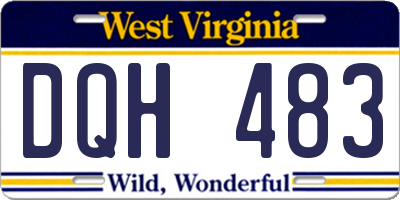 WV license plate DQH483