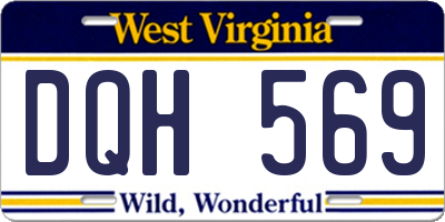 WV license plate DQH569