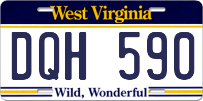 WV license plate DQH590