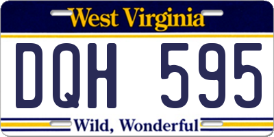 WV license plate DQH595
