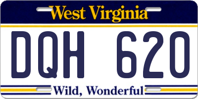 WV license plate DQH620