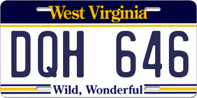 WV license plate DQH646