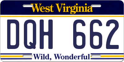 WV license plate DQH662
