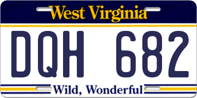 WV license plate DQH682
