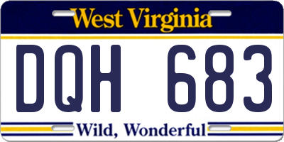 WV license plate DQH683