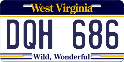 WV license plate DQH686