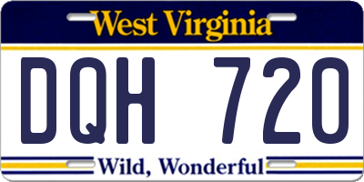 WV license plate DQH720