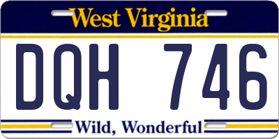 WV license plate DQH746