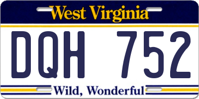 WV license plate DQH752