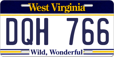 WV license plate DQH766