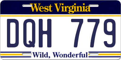 WV license plate DQH779