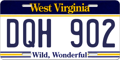 WV license plate DQH902