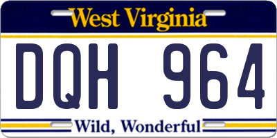 WV license plate DQH964
