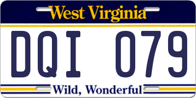 WV license plate DQI079