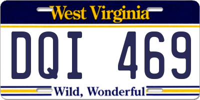 WV license plate DQI469
