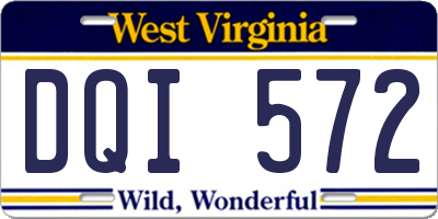 WV license plate DQI572