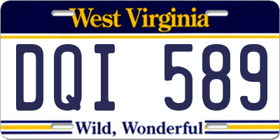 WV license plate DQI589