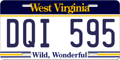 WV license plate DQI595