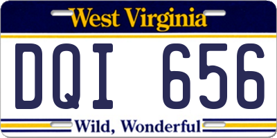 WV license plate DQI656