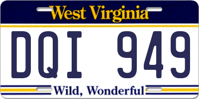 WV license plate DQI949