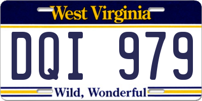WV license plate DQI979