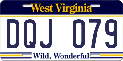 WV license plate DQJ079